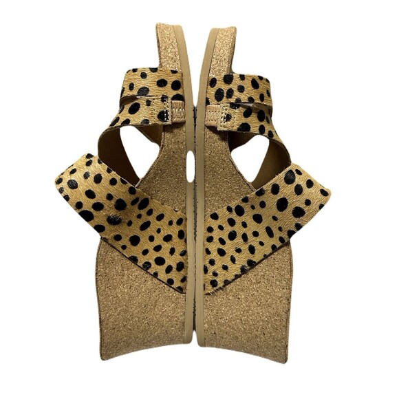 NEW Aetrex Womens Size 6 EU 36 Cheetah Kimmy Cork Wedge Arch Support Sandals - Picture 4 of 10